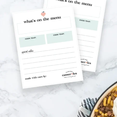 Meal label mockup.