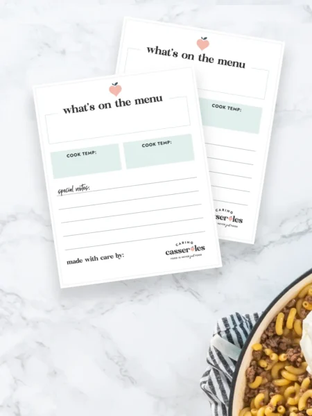 Meal label mockup.