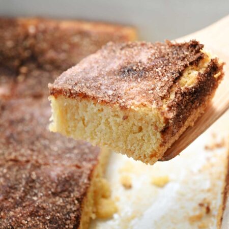 Snickerdoodle bars made with a receipe from Caring Casseroles.