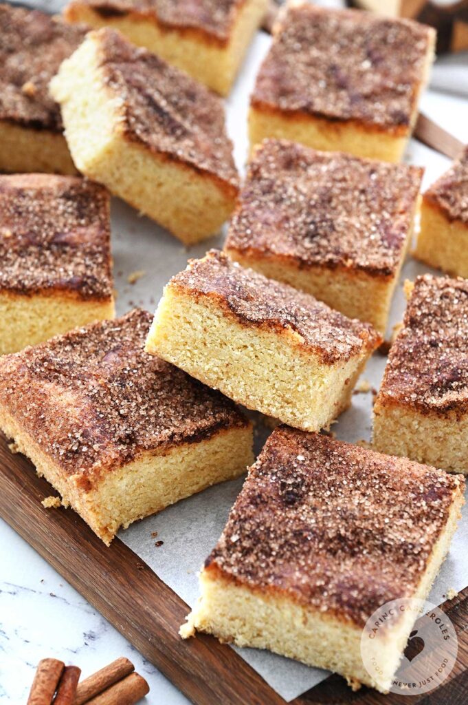 Snickerdoolde bars, ready to eat, and make with a recipe from Caring Casseroles. 