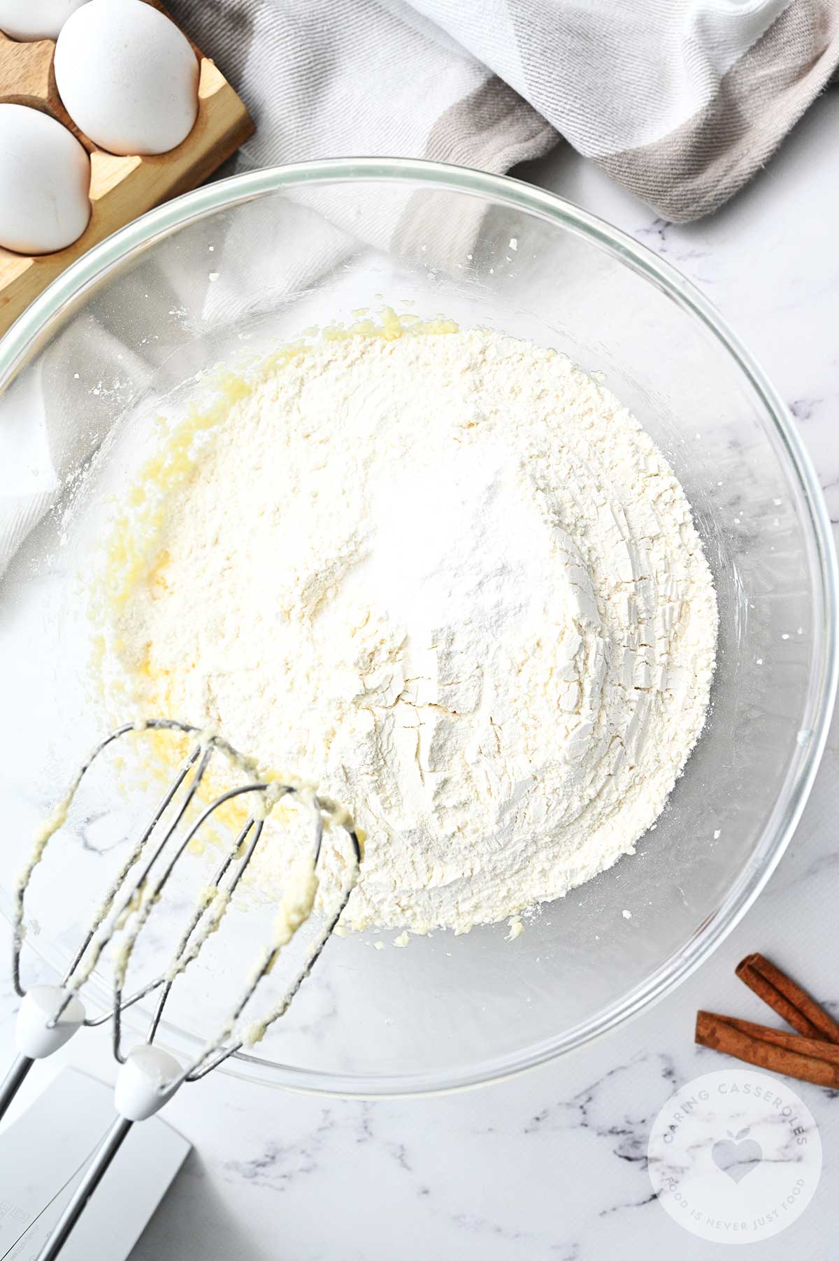 Other dry ingredients added to the batter mix. 