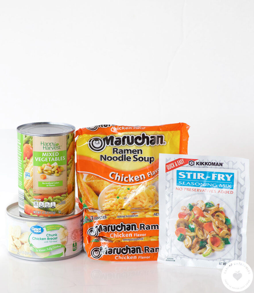 chicken ramen meal in a bag ingredients